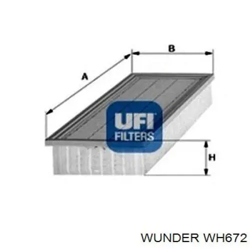 WH672 Wunder Воздушный фильтр двигателя