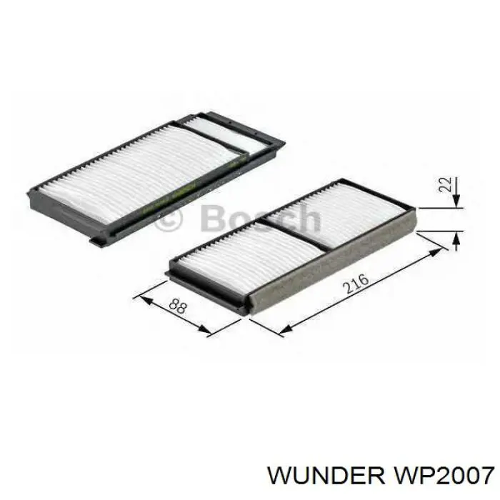 Фильтр салона WP2007 Wunder