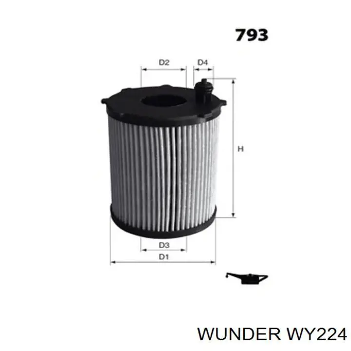 WY224 Wunder Масляный фильтр двигателя