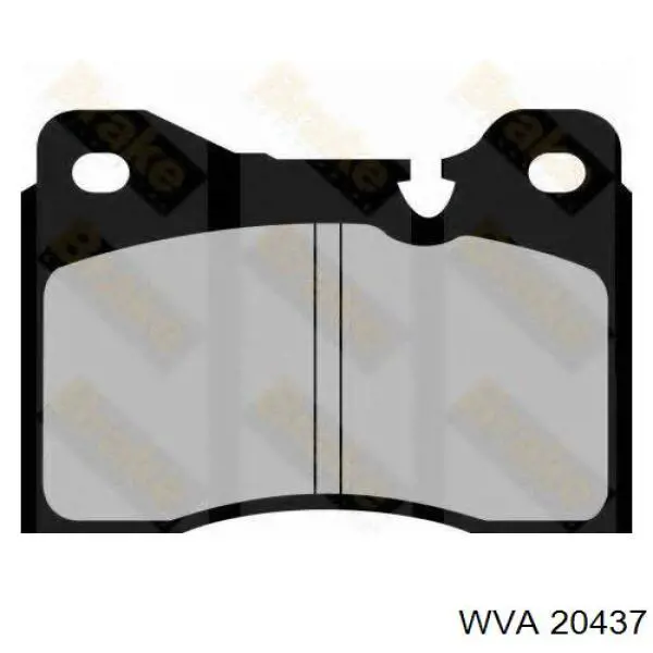 20437 WVA колодки тормозные передние дисковые