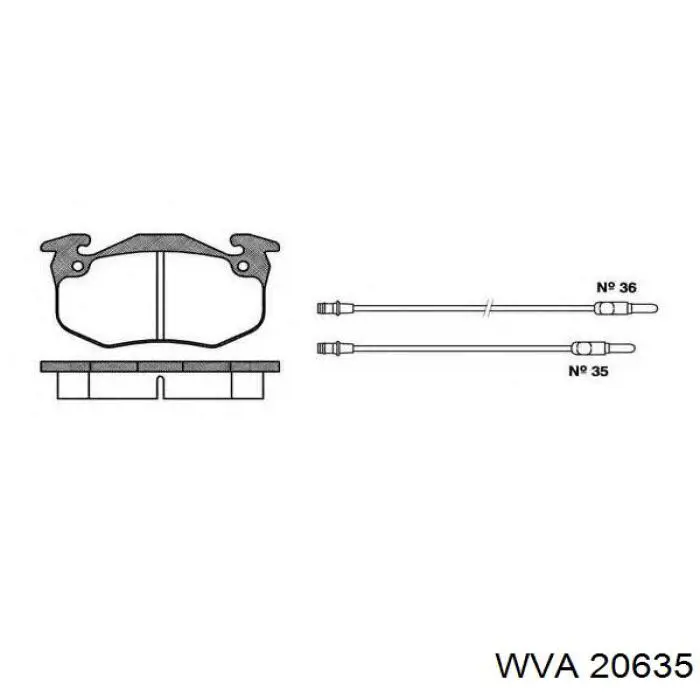 20635 WVA Колодки передние