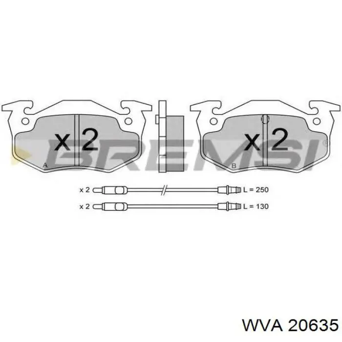 Колодки WVA 20635 цена, от 15.36 USD