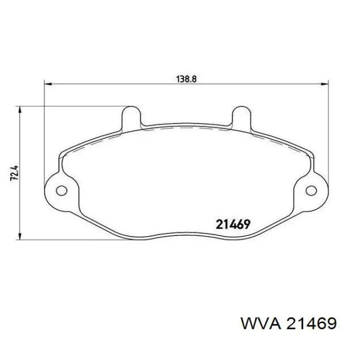 Колодки тормозные передние дисковые WVA 21469