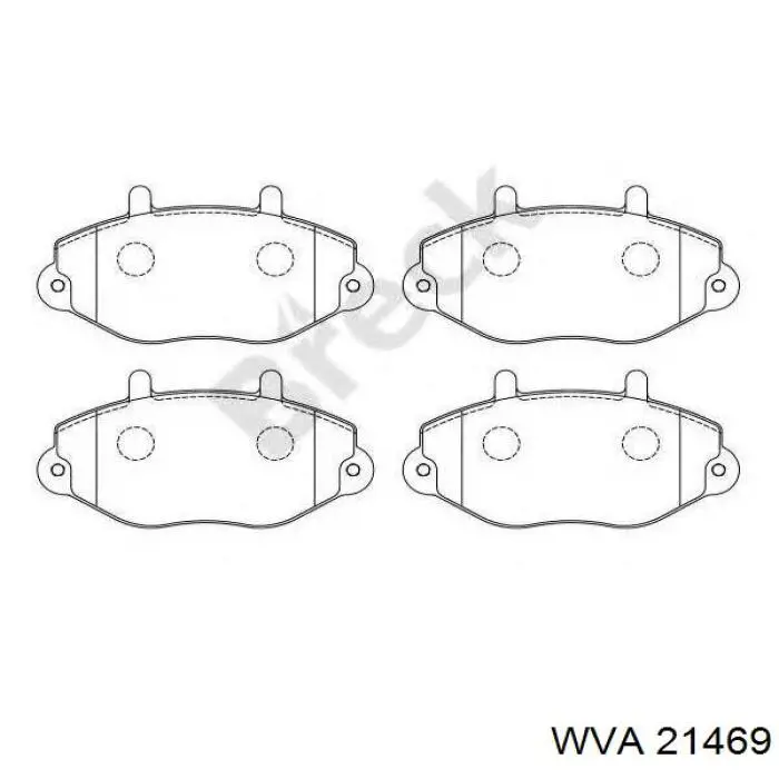 21469 WVA Колодки передние
