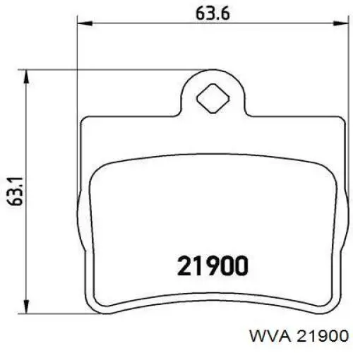 Колодки тормозные задние дисковые WVA 21900