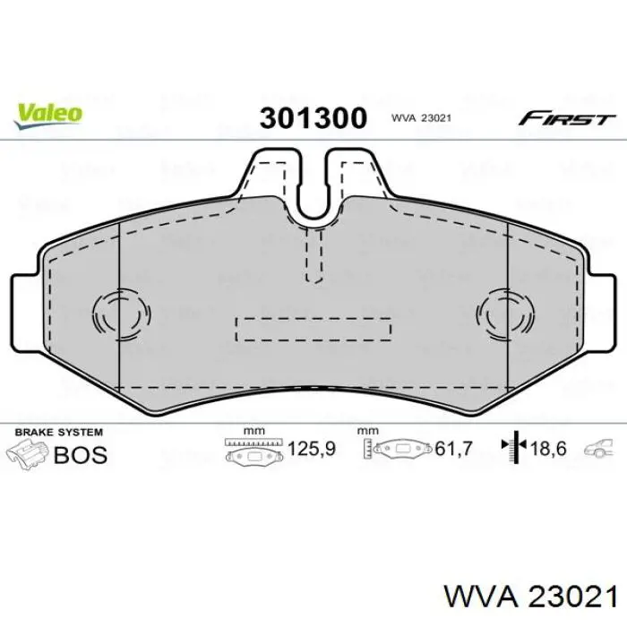 Колодки тормозные задние дисковые WVA 23021