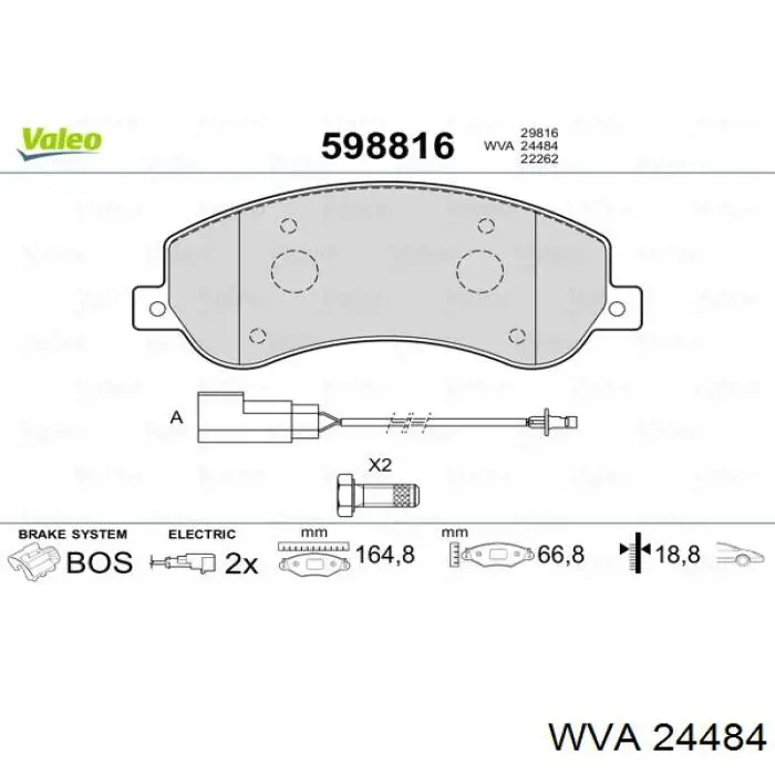 Колодки WVA 24484 цена, от 29.87 USD