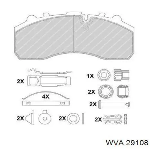 29108 WVA Колодки передние