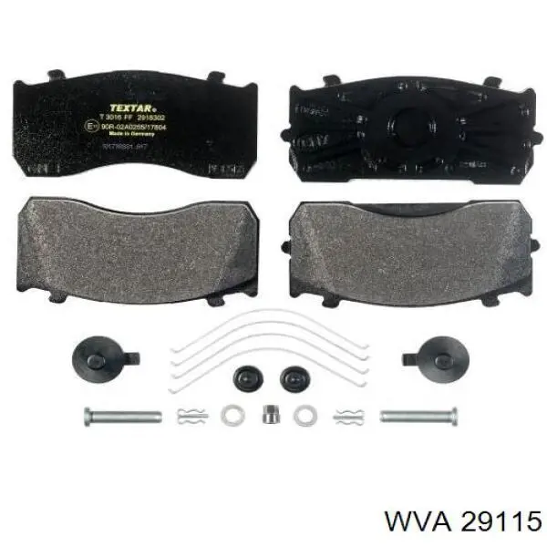 Колодки тормозные передние дисковые WVA 29115