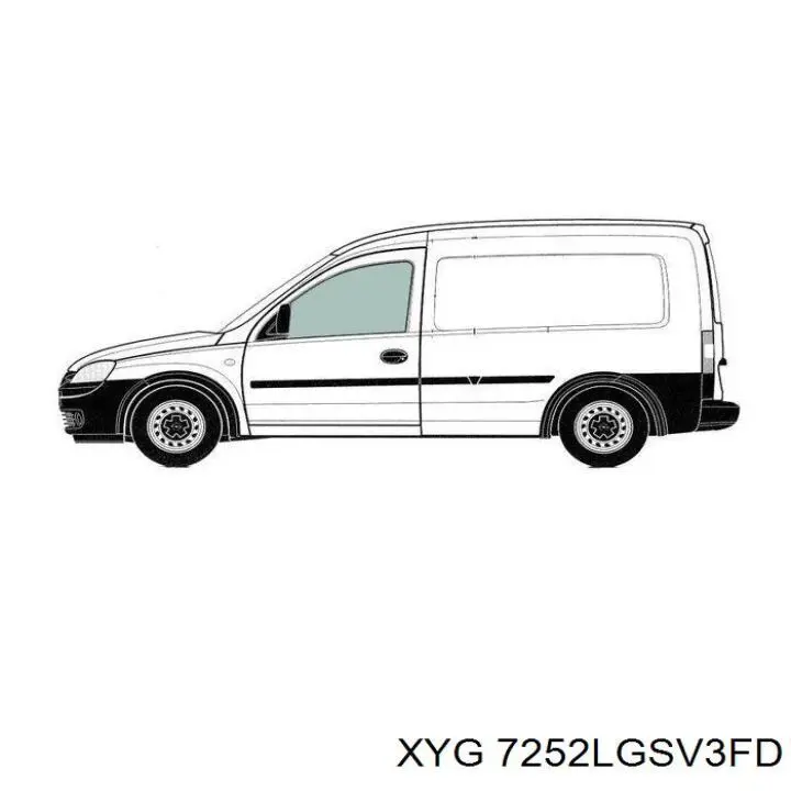 7252LGSV3FD XYG Стекло двери передней левой