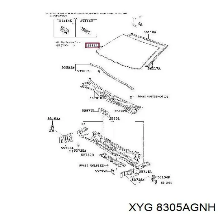 Стекло лобовое XYG GS8160D14 цена, от 63.34 USD