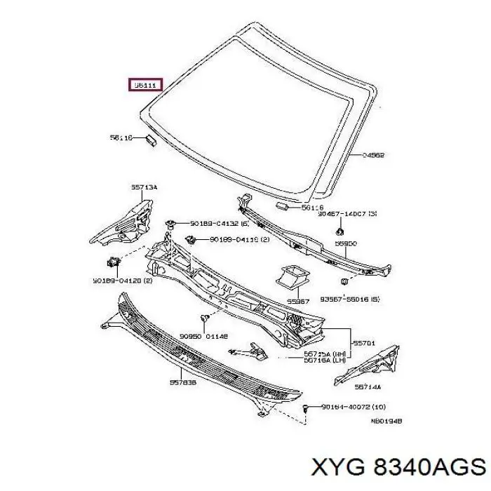 8340AGS XYG pára-brisas