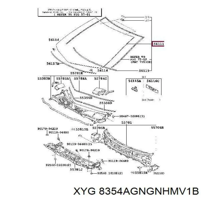 Лобовое стекло 8354AGNGNHMV1B XYG