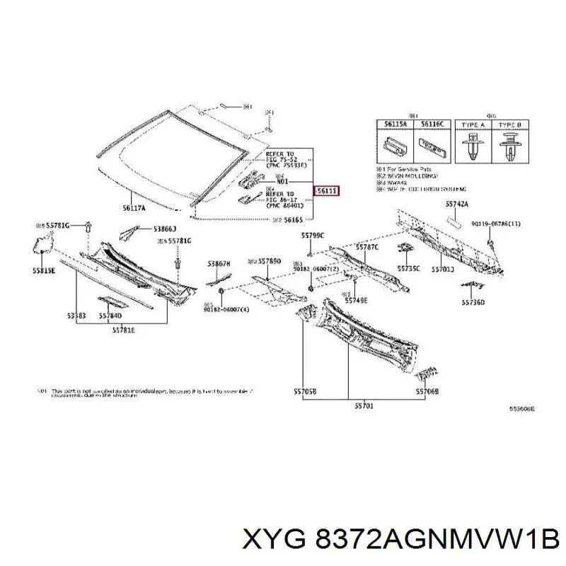 Лобовое стекло 8372AGNMVW1B XYG