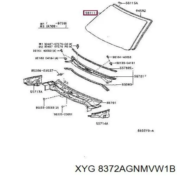 Лобовое стекло GS7013D15 XYG