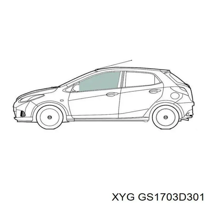 GS1703D301 XYG Стекло двери передней левой