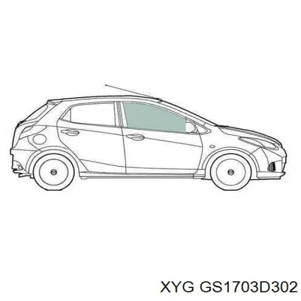 Купить GS1703D302 XYG Стекло двери передней правой