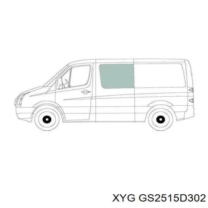 GS2515D302 XYG Стекло багажной двери распашной, левой