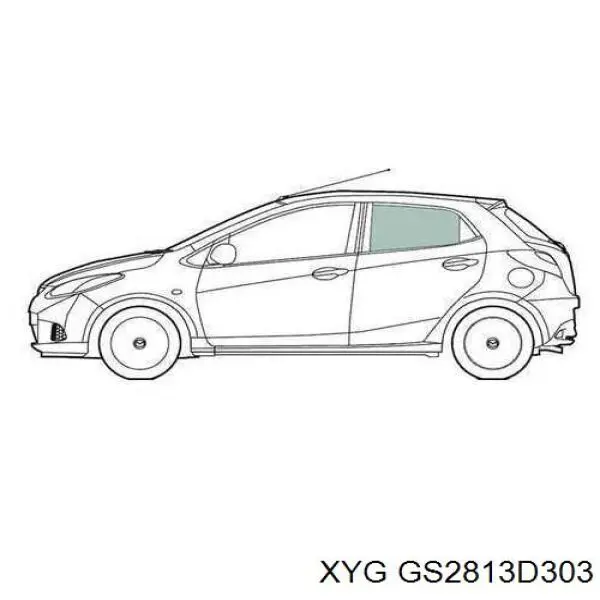 GS2813D303 XYG Стекло двери задней левой