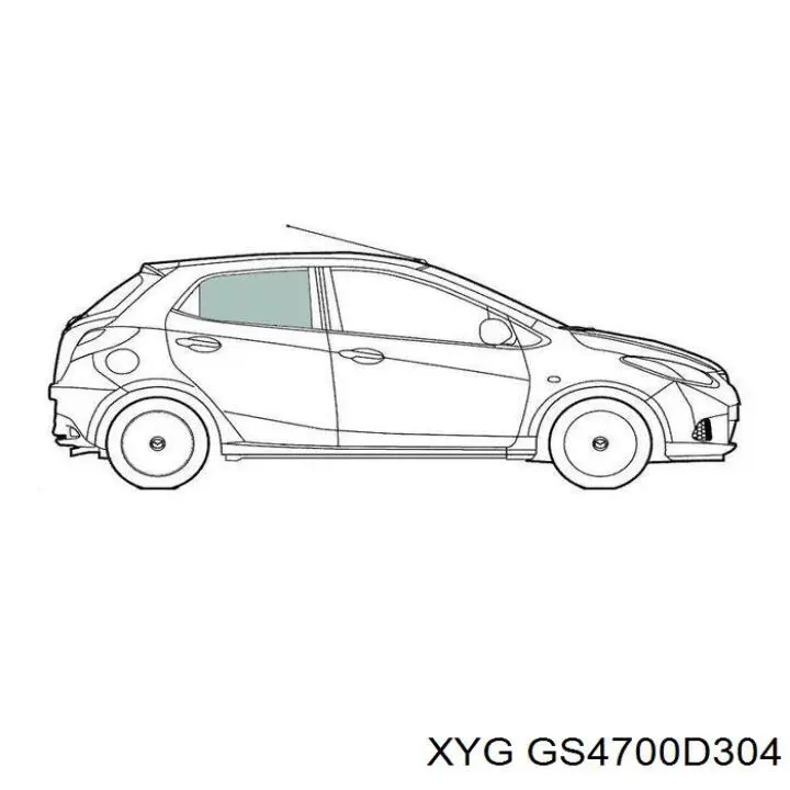 GS4700D304 XYG Стекло задней правой двери