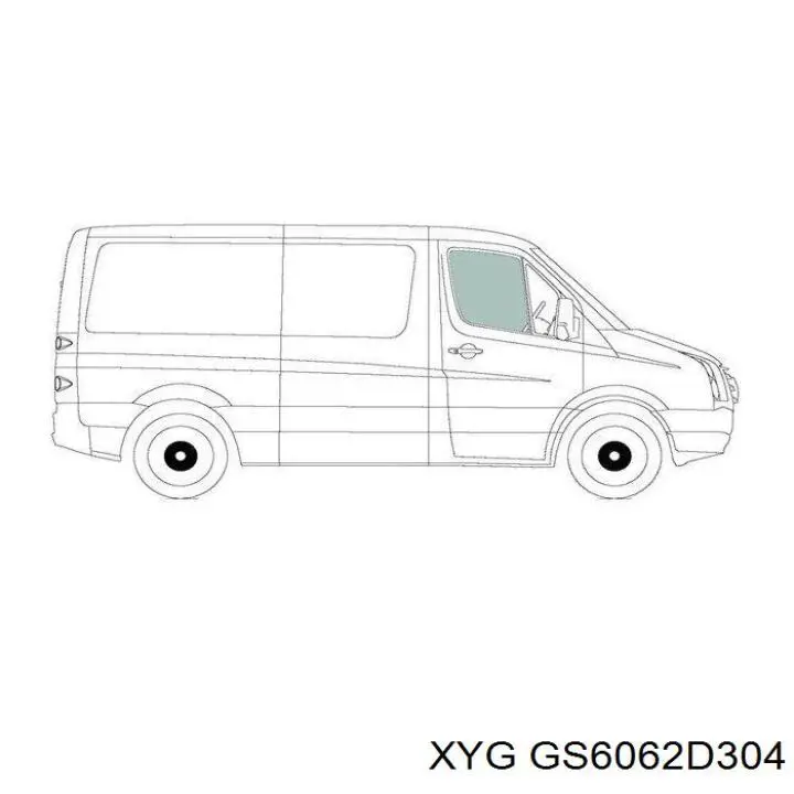 GS6062D304 XYG Стекло передней двери, правой