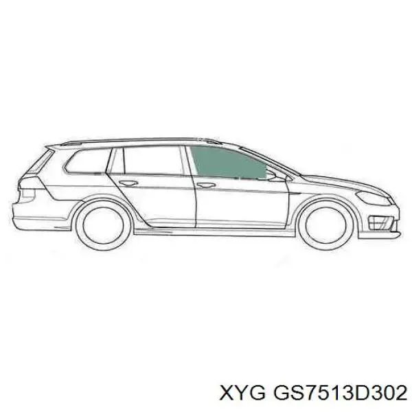 Стекло двери передней правой на Volkswagen Caddy II 