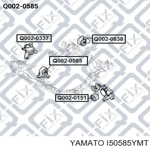 Гидроопора двигателя передняя Yamato I50585YMT цена, от 21.70 USD