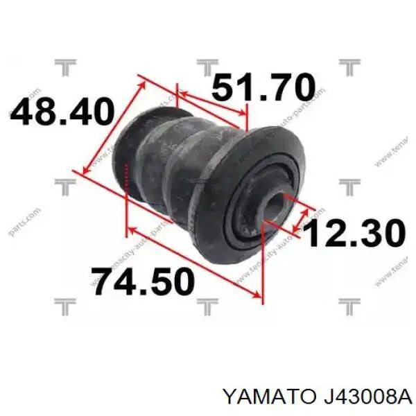 Сайлентблок передней подвески Tenacity AAMMA1076 цена, от 5.16 USD