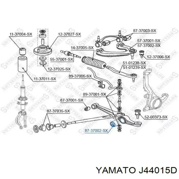 Сайлентблок передней подвески Yamato J44015D цена, от 4.38 USD