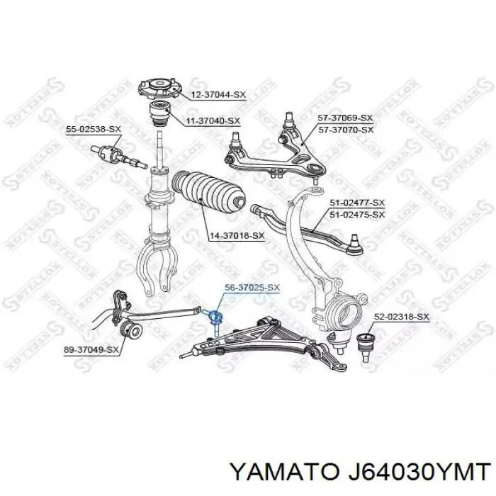 J64030YMT Yamato Тяжка стабилизатора, заднего