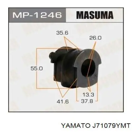 Резинка заднего стабилизатора Yamato J71079YMT цена, от 5.08 USD