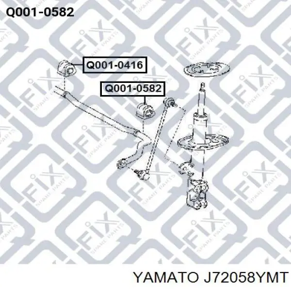 Втулка стабилизатора переднего левая J72058YMT Yamato