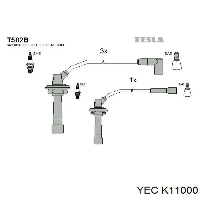 Крышка распределителя зажигания (трамблера) YEC K11000 цена, от 3.81 USD