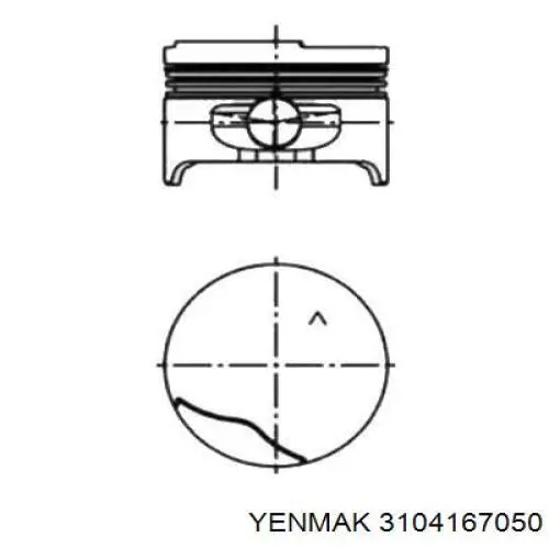 Поршень в комплекте на 1 цилиндр, 2-й ремонт (+0,50) 3104167050 Yenmak