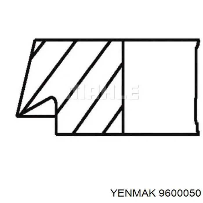 9600050 Yenmak кольца поршневые на 1 цилиндр, 2-й ремонт (+0,50)