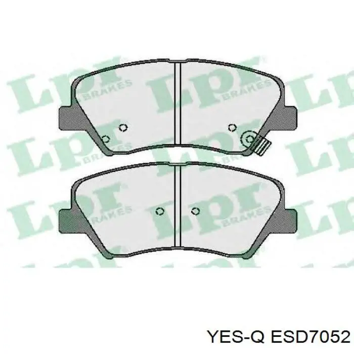 Колодки тормозные передние дисковые YES-Q ESD7052