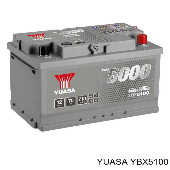 Купить Аккумулятор Yuasa 75 А/ч (YBX5100)