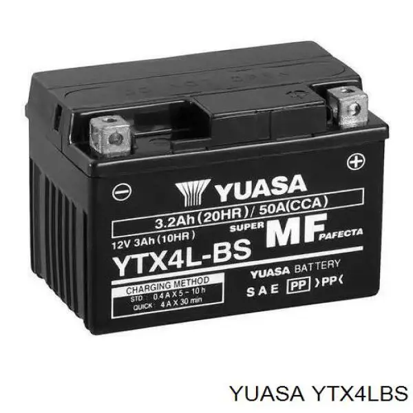 Аккумуляторная батарея (АКБ) Yuasa YTX4LBS