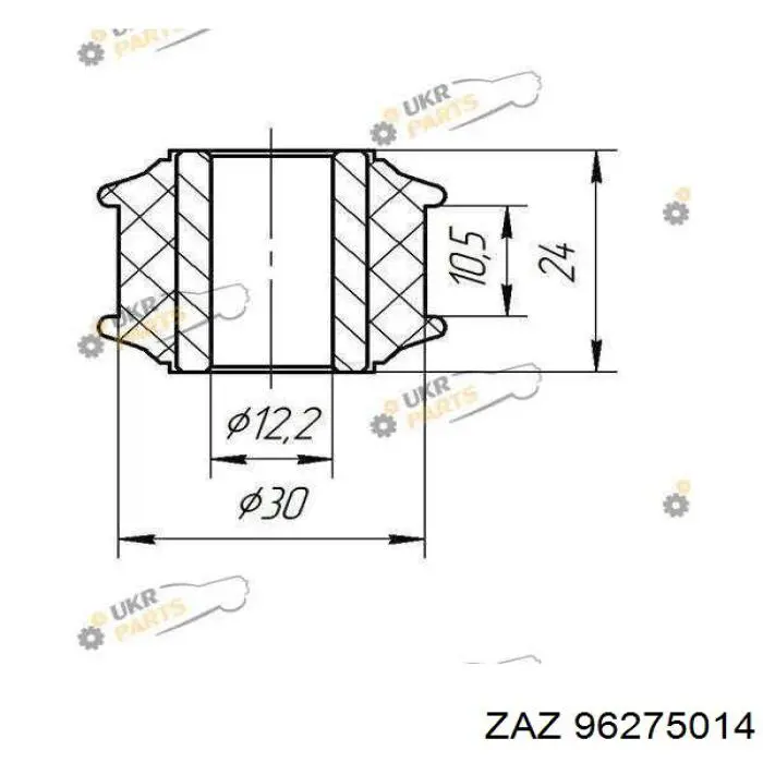 Тяга рулевая в сборе левая 96275014 ZAZ