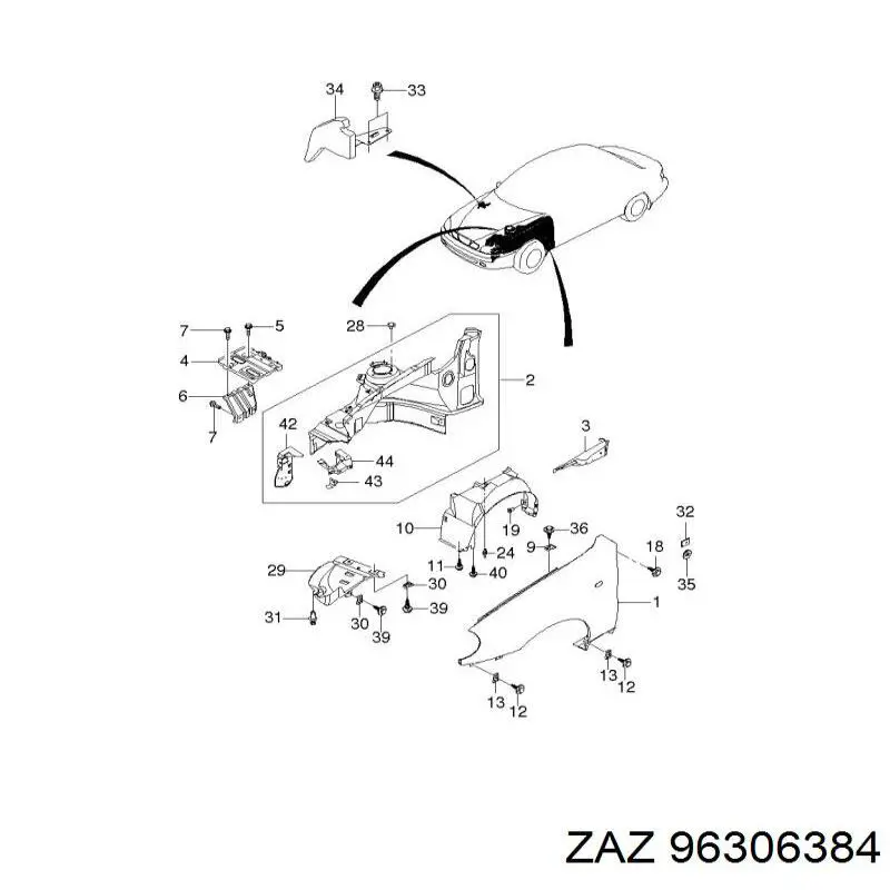  ZAZ 96306384 цена, от 6.36 USD