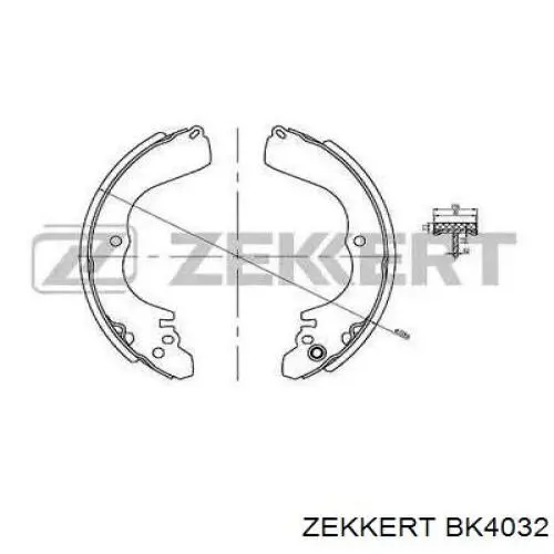 Задние барабанные колодки BK4032 Zekkert