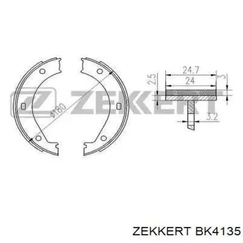 BK4135 Zekkert колодки ручника (стояночного тормоза)