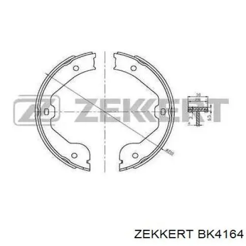 Монтажный комплект задних барабанных колодок BK4164 Zekkert