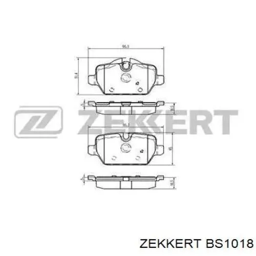 BS1018 Zekkert колодки тормозные задние дисковые