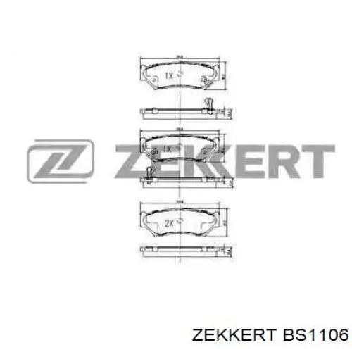 BS1106 Zekkert sapatas do freio dianteiras de disco