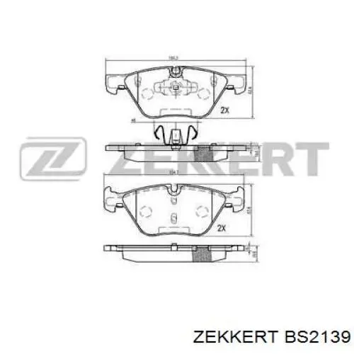 BS2139 Zekkert колодки тормозные передние дисковые
