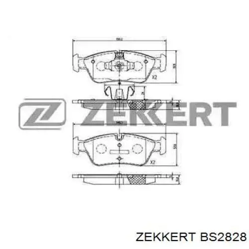 BS2828 Zekkert колодки тормозные передние дисковые