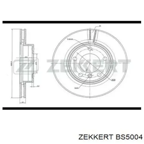 BS5004 Zekkert диск тормозной передний