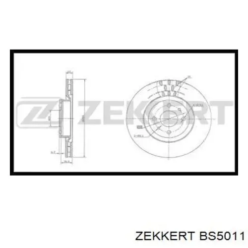 BS5011 Zekkert диск тормозной передний