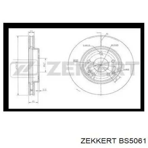 BS5061 Zekkert диск тормозной передний